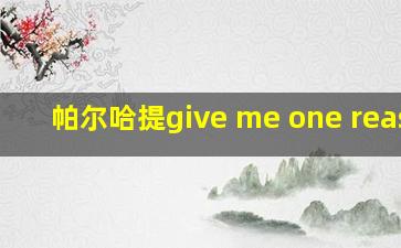 帕尔哈提give me one reason